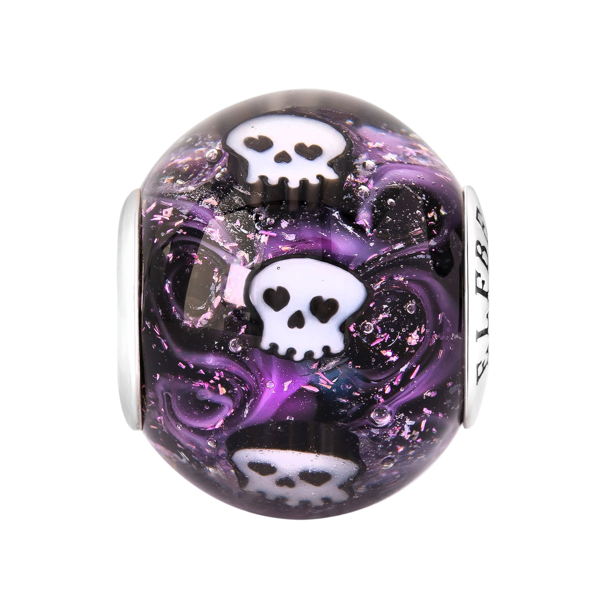 Elfbeads Midnight Skulls World purple glass Bead by The Alternative Bead. Your official Elfbeads Retailer from Germany
