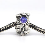 VIP-CHARMS Hibiscus Stopper Spacer Charm Bead silver; blue glass; natural-stone; sterling-silver Stopper by The Alternative Bead. Your official VIP-CHARMS Retailer from Germany