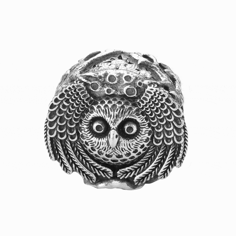 Elfbeads Moon Owl silver sterling-silver Bead by The Alternative Bead. Your official Elfbeads Retailer from Germany
