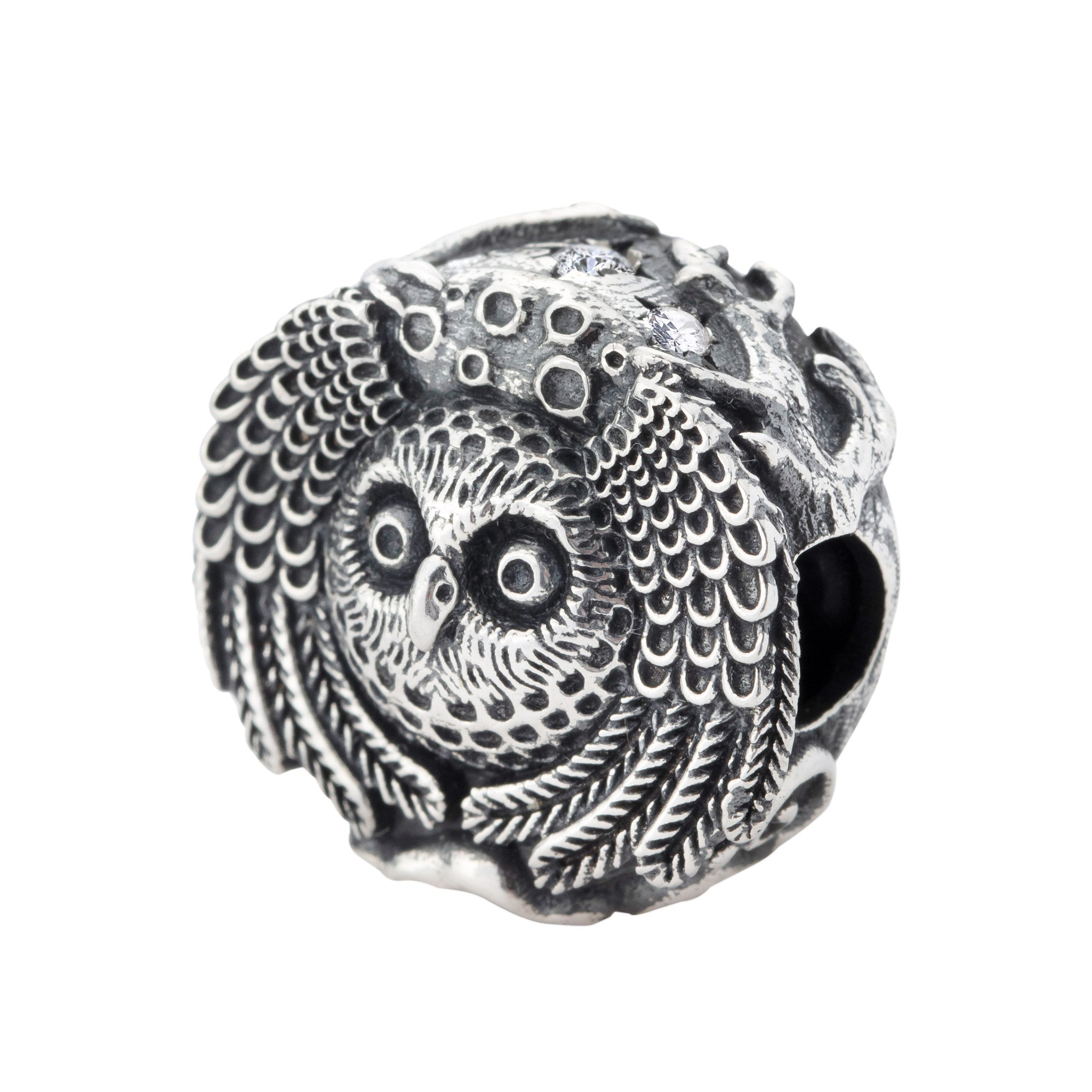 Elfbeads Moon Owl silver sterling-silver Bead by The Alternative Bead. Your official Elfbeads Retailer from Germany