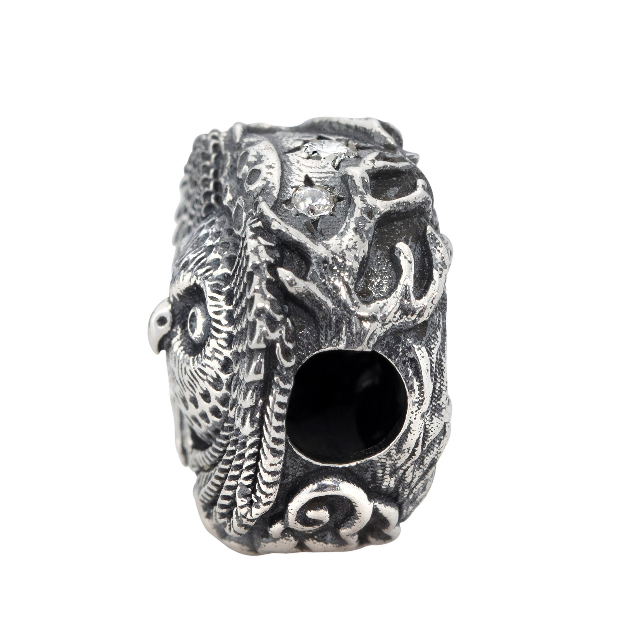 Elfbeads Moon Owl silver sterling-silver Bead by The Alternative Bead. Your official Elfbeads Retailer from Germany