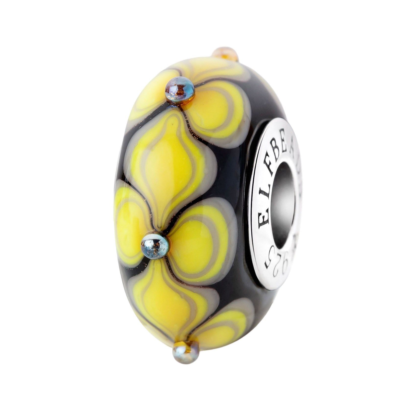 Elfbeads Moonflower Tripetual yellow glass Bead by The Alternative Bead. Your official Elfbeads Retailer from Germany