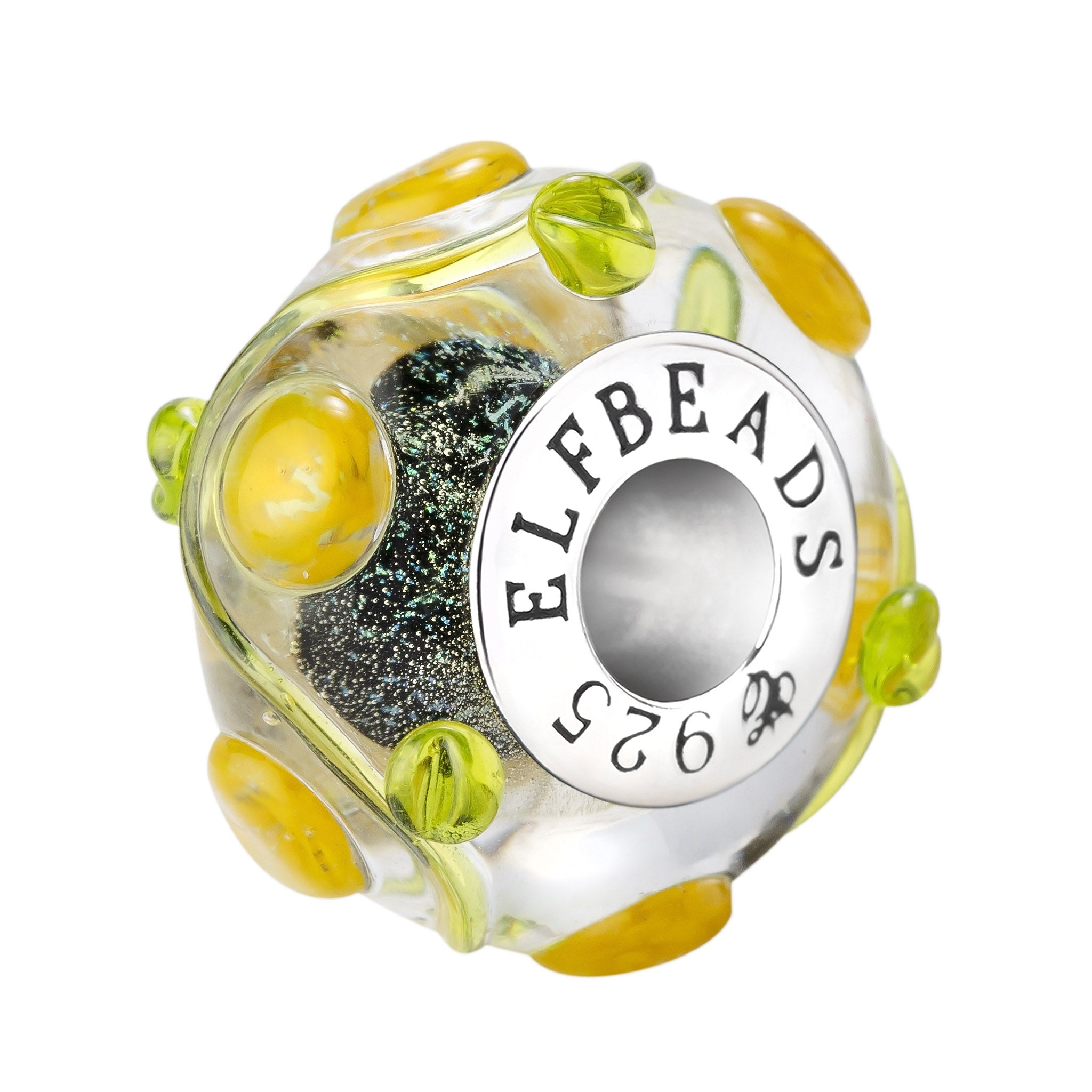 Elfbeads Moonflower Bloom yellow glass Bead by The Alternative Bead. Your official Elfbeads Retailer from Germany
