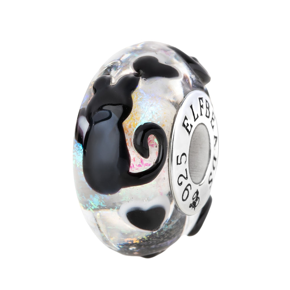  Elfbeads Moonlit Love Noir Charm by The Alternative Bead 