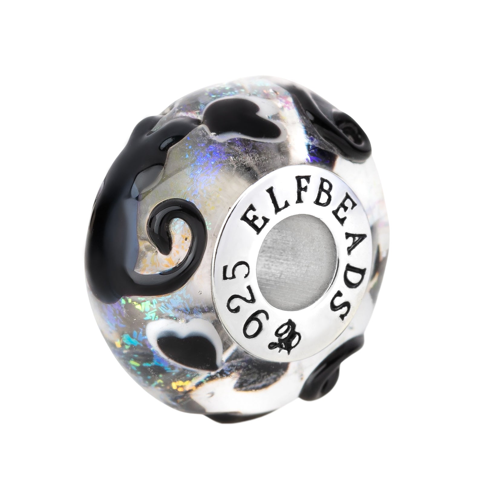  Elfbeads Moonlit Love Noir Charm by The Alternative Bead 