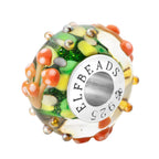 Elfbeads Mushroom Oasis-Orange green; orange glass Bead by The Alternative Bead. Your official Elfbeads Retailer from Germany
