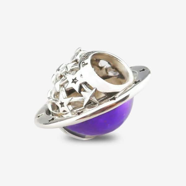 Praan Neon Saturn Charm silver sterling-silver Bead by The Alternative Bead. Your official Praan Retailer from Germany
