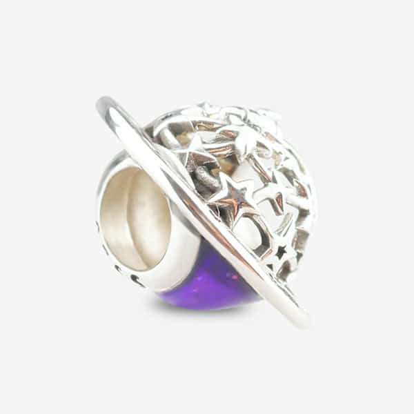 Praan Neon Saturn Charm silver sterling-silver Bead by The Alternative Bead. Your official Praan Retailer from Germany