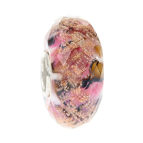Ogerbeads Groovy Gold Fragments pink and gold glass Bead by The Alternative Bead. Your official Ogerbeads Retailer from Germany
