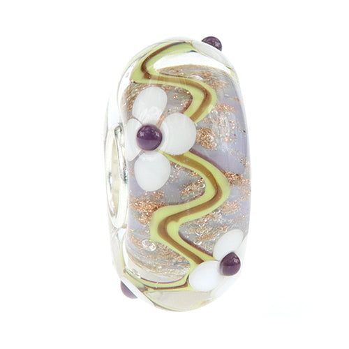 Ogerbeads Blueberry Flowers white and green glass Bead by The Alternative Bead. Your official Ogerbeads Retailer from Germany