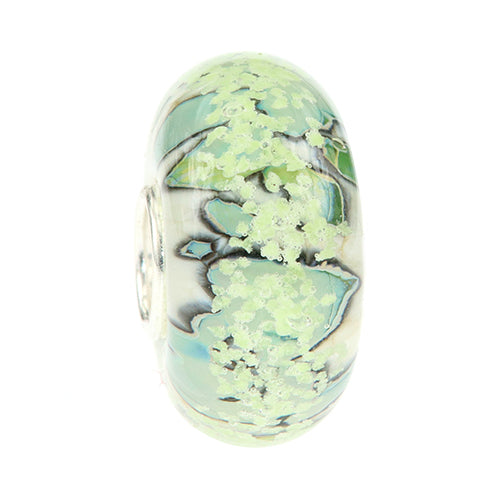 Ogerbeads Malaysian Mist Moonlight white and green glass Bead by The Alternative Bead. Your official Ogerbeads Retailer from Germany