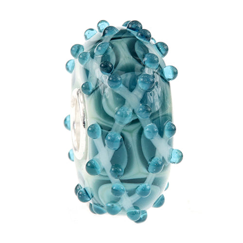 Ogerbeads Sacramento Imperial blue and white glass Bead by The Alternative Bead. Your official Ogerbeads Retailer from Germany