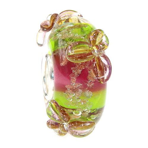 Ogerbeads Watermelon Flowers green and pink glass Bead by The Alternative Bead. Your official Ogerbeads Retailer from Germany