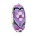 Ogerbeads Made 4 You Flower Hearts purple glass Bead by The Alternative Bead. Your official Ogerbeads Retailer from Germany