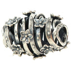 Ogerbeads Flower Field Barrel silver sterling-silver Bead by The Alternative Bead. Your official Ogerbeads Retailer from Germany