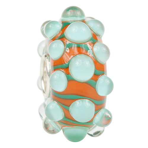 Ogerbeads Sea Tangerine ClownFish orange and green glass Bead by The Alternative Bead. Your official Ogerbeads Retailer from Germany