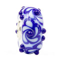 Ogerbeads Delft Blue Flower Festival Light blue and white glass Bead by The Alternative Bead. Your official Ogerbeads Retailer from Germany
