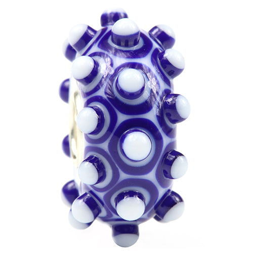 Ogerbeads Delft Blue Bumps Light blue and white glass Bead by The Alternative Bead. Your official Ogerbeads Retailer from Germany