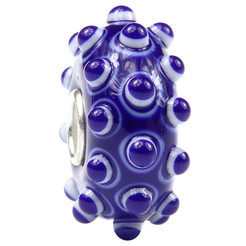 Ogerbeads Delft Blue Bumps Dark blue and white glass Bead by The Alternative Bead. Your official Ogerbeads Retailer from Germany
