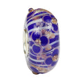 Ogerbeads Lavender Moonsparkle Blossom blue and white and gold glass Bead by The Alternative Bead. Your official Ogerbeads Retailer from Germany