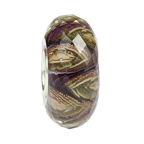  Ogerbeads Lavender Peach Sparkle Gravity Waves Fragments Bead by The Alternative Bead 