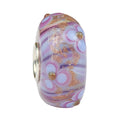 Ogerbeads Rose Moonsparkle Blossom pink and blue and gold glass Bead by The Alternative Bead. Your official Ogerbeads Retailer from Germany