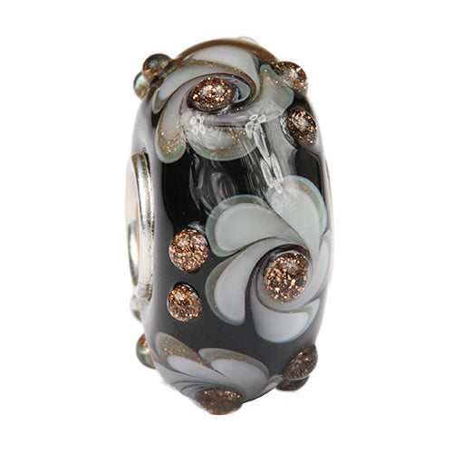 Ogerbeads Noble Gold Flower Festival black and gold glass Bead by The Alternative Bead. Your official Ogerbeads Retailer from Germany