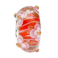 Ogerbeads Candy Cane Moonsparkle Blossom red glass Bead by The Alternative Bead. Your official Ogerbeads Retailer from Germany