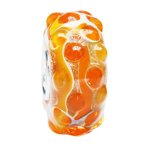 Ogerbeads Sunrise Riverdrops orange glass Bead by The Alternative Bead. Your official Ogerbeads Retailer from Germany