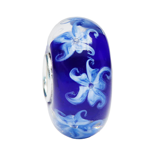  Ogerbeads Delft Blue Flower Flakes Bead by The Alternative Bead 