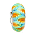 Ogerbeads Spring Fire Flames blue and green and orange glass Bead by The Alternative Bead. Your official Ogerbeads Retailer from Germany