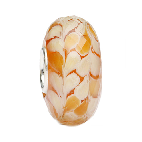 Ogerbeads Amber Sunrise Leaftwig Fragments orange and beige glass Bead by The Alternative Bead. Your official Ogerbeads Retailer from Germany