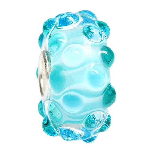 Ogerbeads Aquamarine Speckles blue glass Bead by The Alternative Bead. Your official Ogerbeads Retailer from Germany
