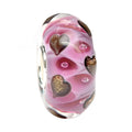 Ogerbeads Radiant Lilac Sparklehearts pink and gold glass Bead by The Alternative Bead. Your official Ogerbeads Retailer from Germany