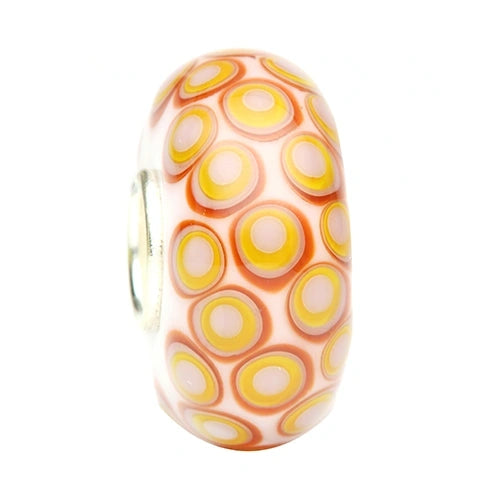 Ogerbeads Groovy Retro Dots yellow and dots glass Bead by The Alternative Bead. Your official Ogerbeads Retailer from Germany