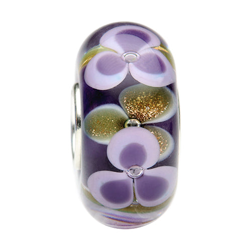  Ogerbeads Lavender Gold Flowers Bead by The Alternative Bead 