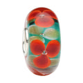 Ogerbeads Red Poppy Sparkle Flowers green and red glass Bead by The Alternative Bead. Your official Ogerbeads Retailer from Germany