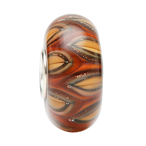 Ogerbeads Autumn Spice Fire Flames brown and orange and red glass Bead by The Alternative Bead. Your official Ogerbeads Retailer from Germany