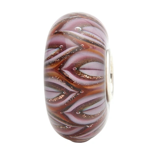 Ogerbeads Cherrywood Fire Flames brown and geometric glass Bead by The Alternative Bead. Your official Ogerbeads Retailer from Germany