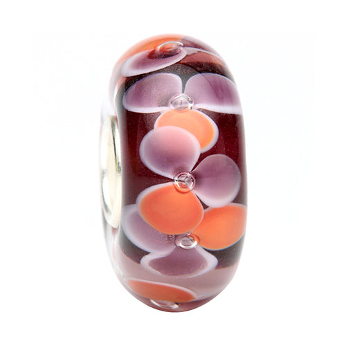 Ogerbeads Sunkissed Wisteria Flowers red and purple glass Bead by The Alternative Bead. Your official Ogerbeads Retailer from Germany