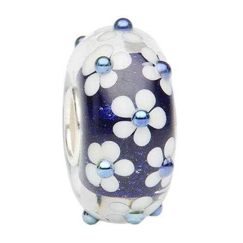  Ogerbeads Blue Ice Flowers Bead by The Alternative Bead 