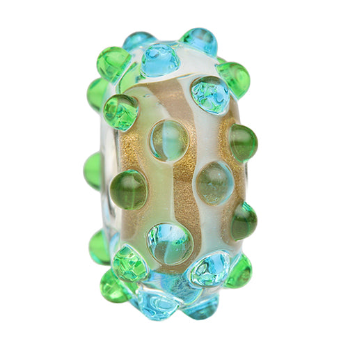 Ogerbeads Waterfall Riverdrops green and blue and brown glass Bead by The Alternative Bead. Your official Ogerbeads Retailer from Germany