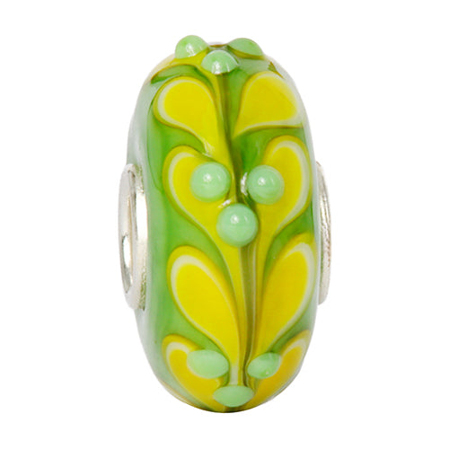  Ogerbeads Lemon Lime Leaf Dots Bead by The Alternative Bead 