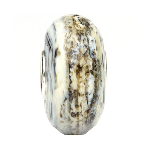 Ogerbeads Marble Elemental Fragments white and brown and black glass Bead by The Alternative Bead. Your official Ogerbeads Retailer from Germany
