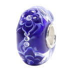 Ogerbeads Delft Blue Diamond Flowers blue glass Bead by The Alternative Bead. Your official Ogerbeads Retailer from Germany