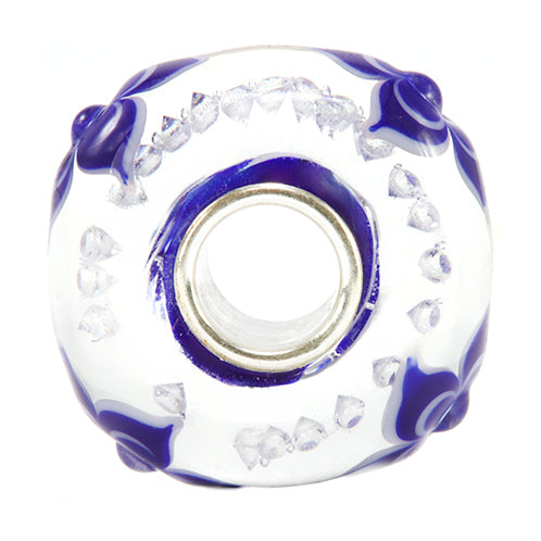 Ogerbeads Delft Blue Diamond Flowers blue glass Bead by The Alternative Bead. Your official Ogerbeads Retailer from Germany
