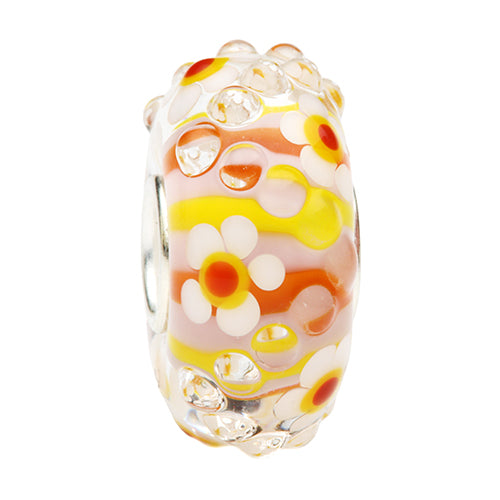 Ogerbeads Sweet as Candy Flower Drops orange and pink and yellow glass Bead by The Alternative Bead. Your official Ogerbeads Retailer from Germany