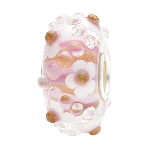 Ogerbeads Sweetness Flower Drops pink; white glass Bead by The Alternative Bead. Your official Ogerbeads Retailer from Germany
