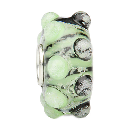 Ogerbeads Poison Apple Moonlight Speckles green glass Bead by The Alternative Bead. Your official Ogerbeads Retailer from Germany