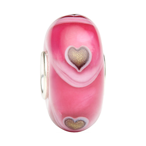 Ogerbeads Cerise Flux Sparklehearts pink glass Bead by The Alternative Bead. Your official Ogerbeads Retailer from Germany